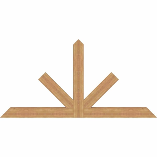 Ekena Millwork Saratoga Timber Gable Bracket, Western Red Cedar, 84"W x 42"H x 3 1/2"D x 5 1/2"F, 12/12 Pitch GBW084X42X0406SAR00SWR - main